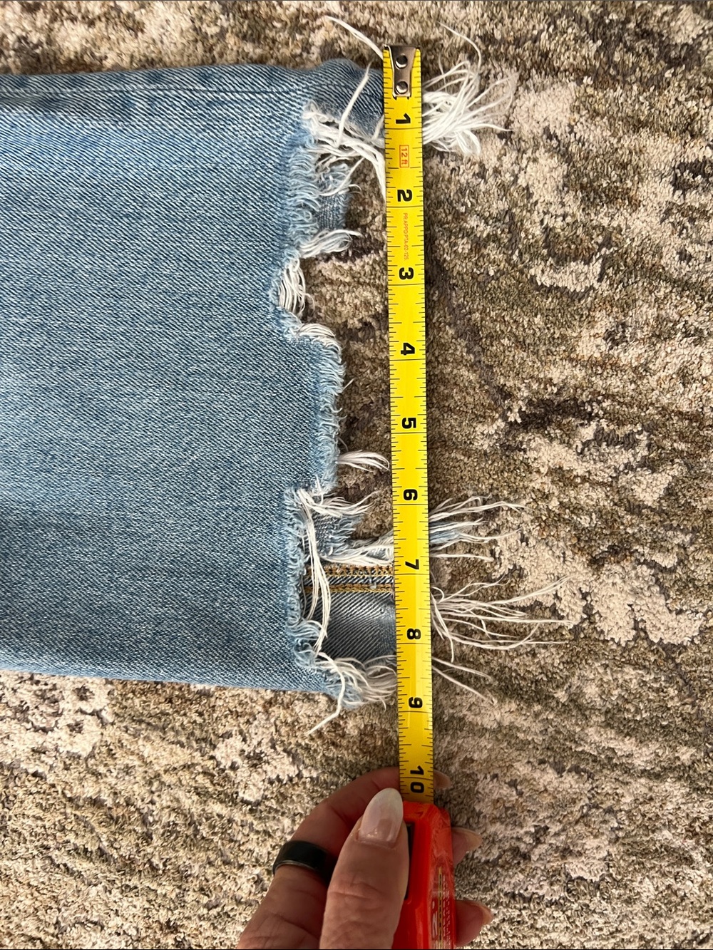 We The Free People Maggie Ripped Cropped Jeans Womens 31 Midrise Straight - Picture 9 of 12